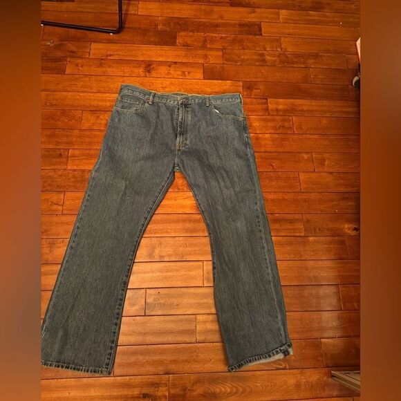 LEVI'S 517 Straight Leg Dark Wash Blue Denim Jeans Men's Size W42 L 30 - Picture 1 of 4